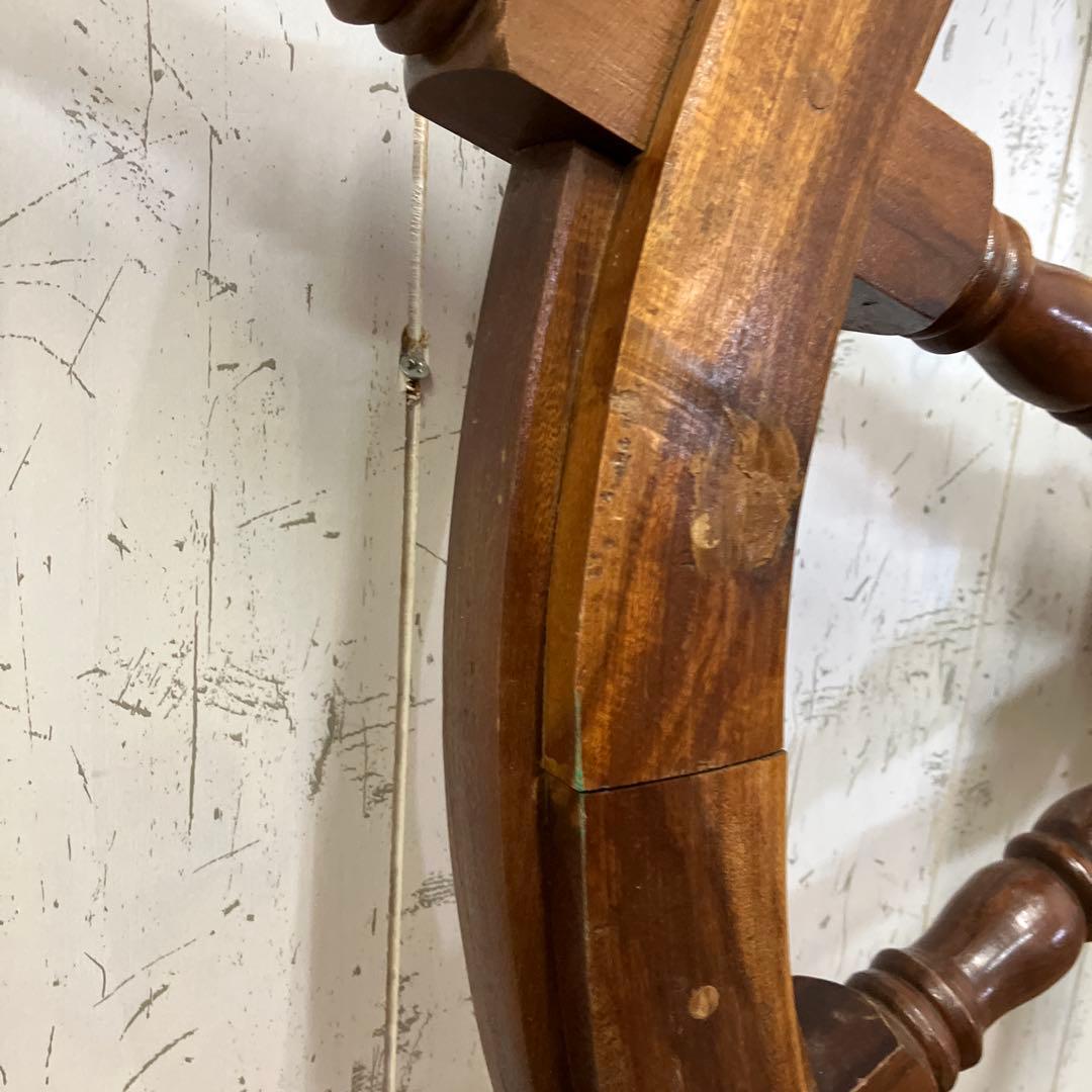 A-1 木製 船の舵輪 8本ハンドル マリンインテリア 操舵輪 ラット ハンドル