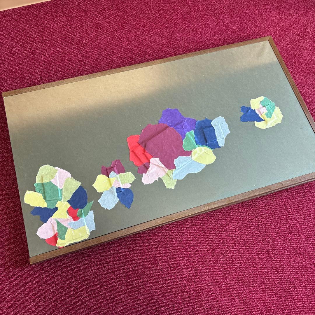 衝立　仕切り　枕屏風　花柄刺繍　アンティーク　骨董　送料込み