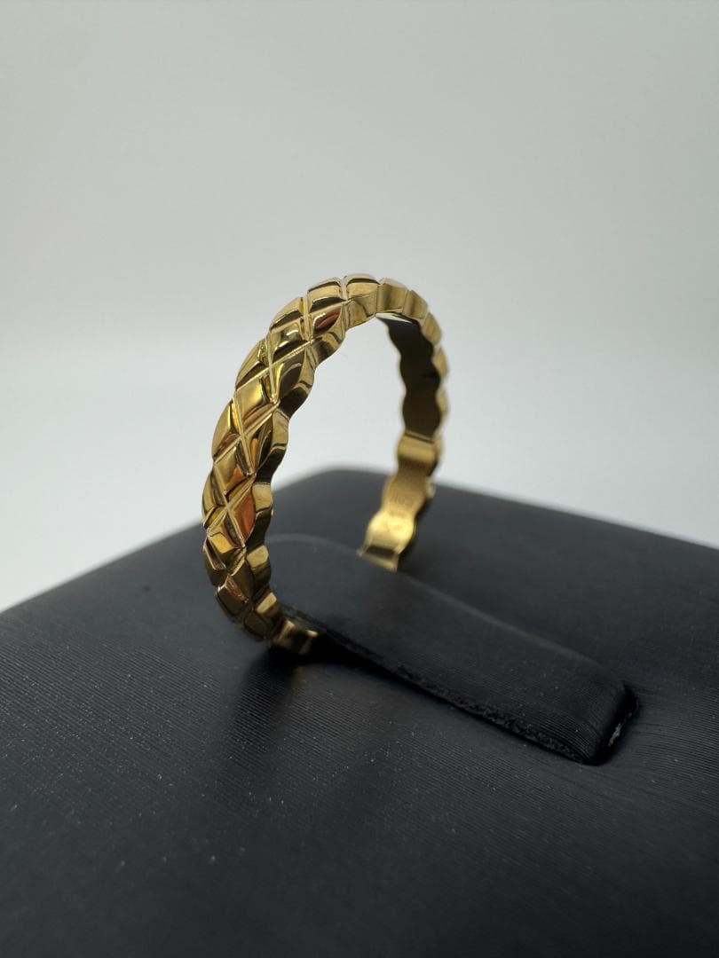 K18ゴールド 編み込みデザイン リング1.59g 11号 即日発送
