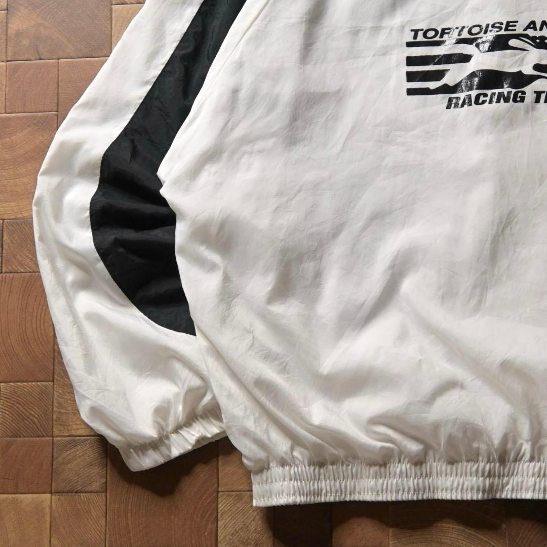 B*様 90s　ナイキ　企業ロゴ ナイロンジャケット　ホワイト　ブラック　白黒