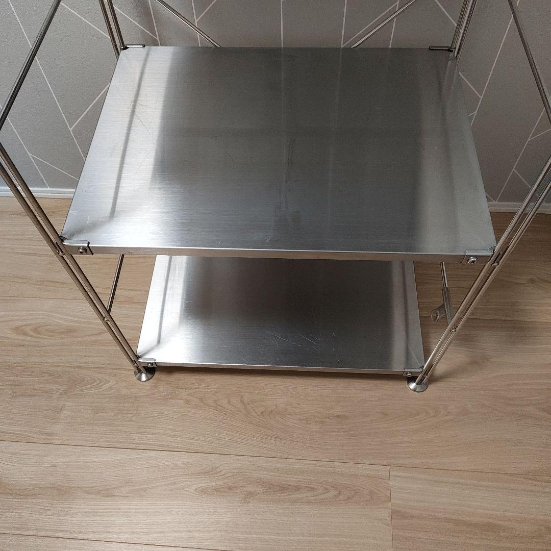 ステンレススチール 3段オープンシェルフ