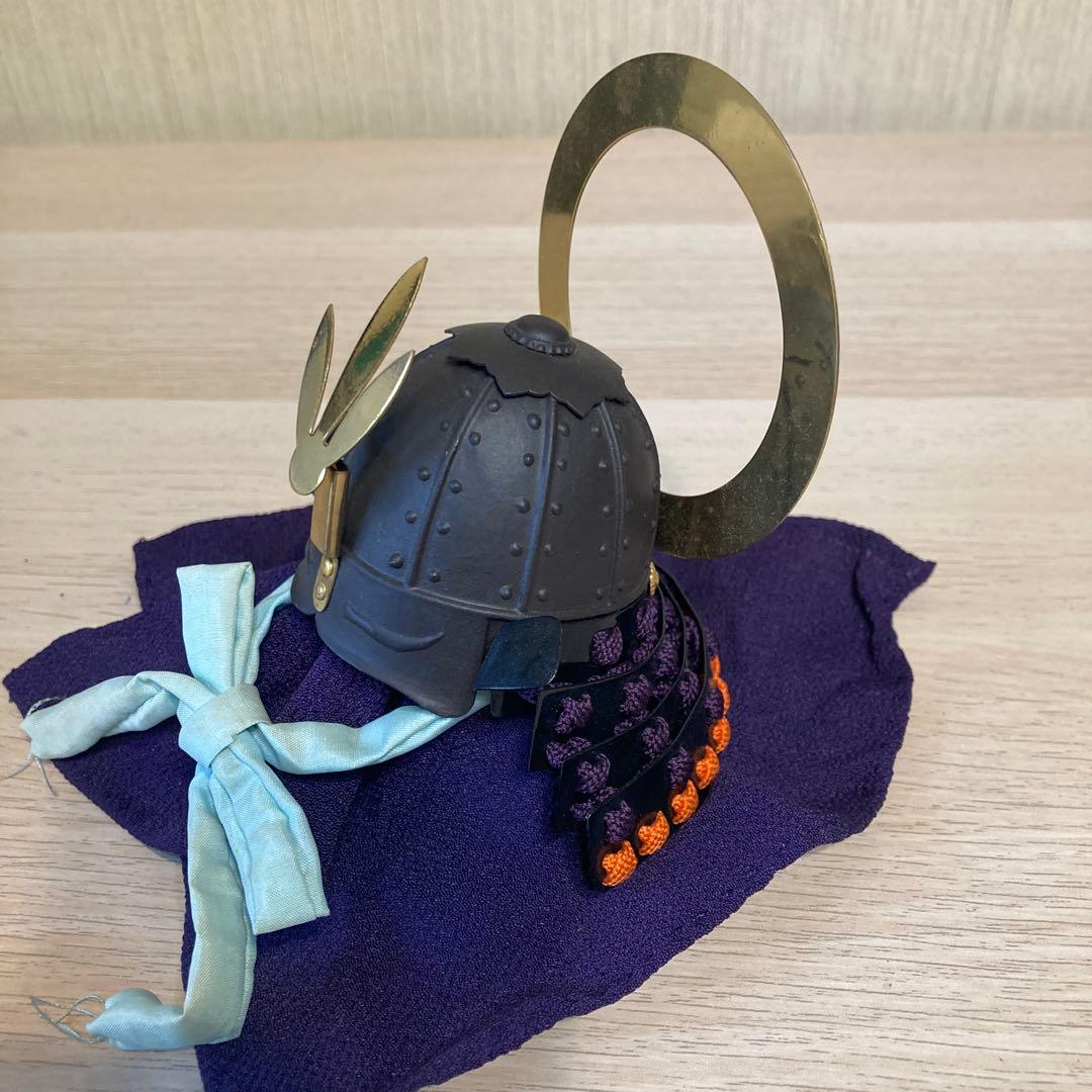 名工　甲冑師 加藤一冑 作　ミニチュア　兜　安部豊後守り　輪抜後立兜