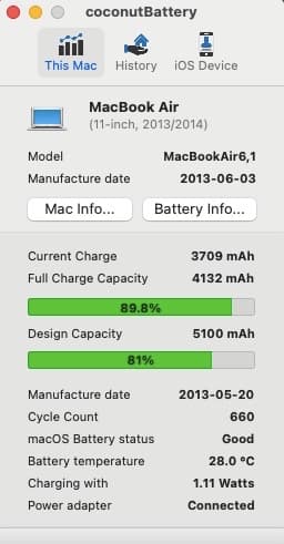 MacBook Air Mid 2013 11インチ Sequoia 完動品