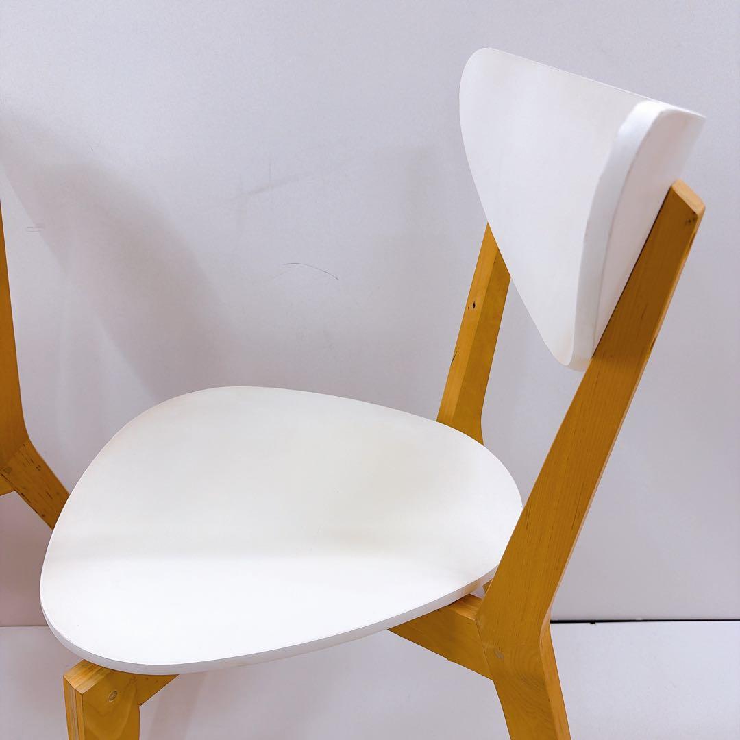IKEA ノールドミーラ チェア 2脚セット ホワイト/バーチ