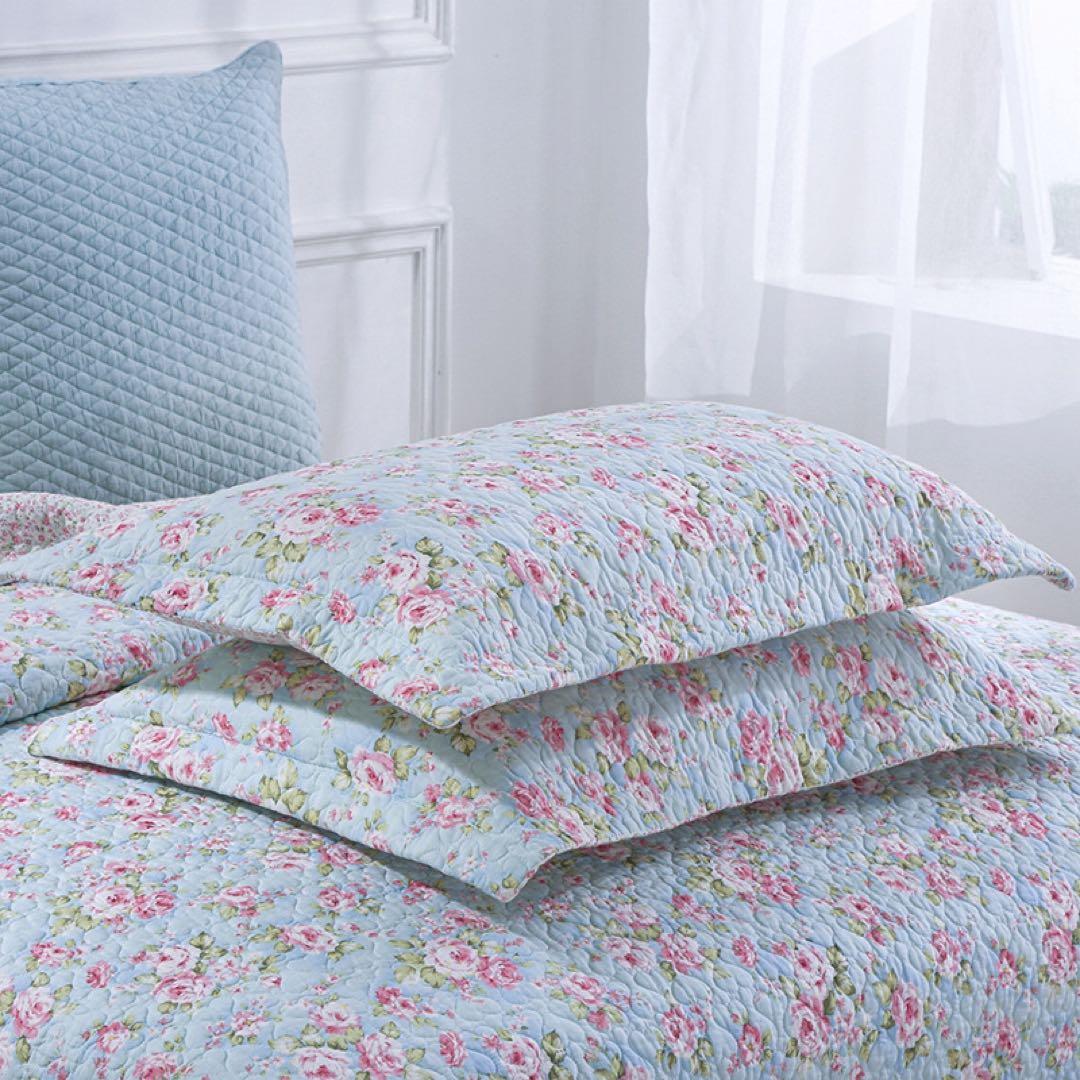 キルトベッドカバー3点セット綿マルチカバー キルティング 435
