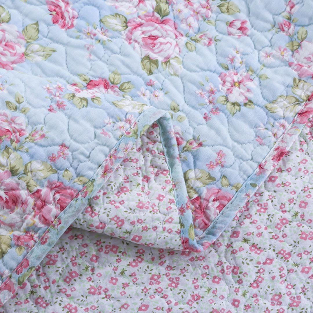 キルトベッドカバー3点セット綿マルチカバー キルティング 435