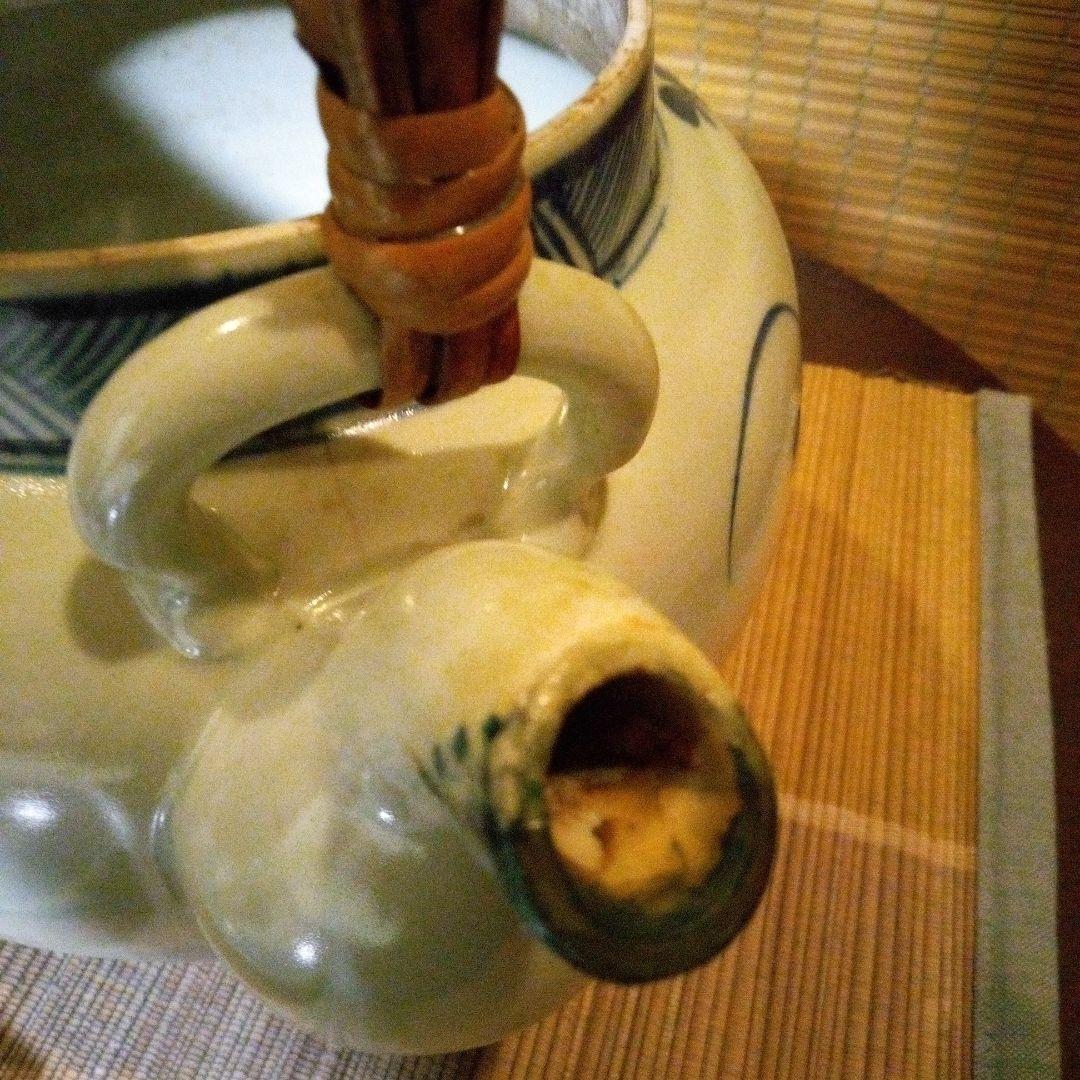 骨董品　時代物　アンティーク　土瓶　染付け　インテリア　置物　雑貨　古道具