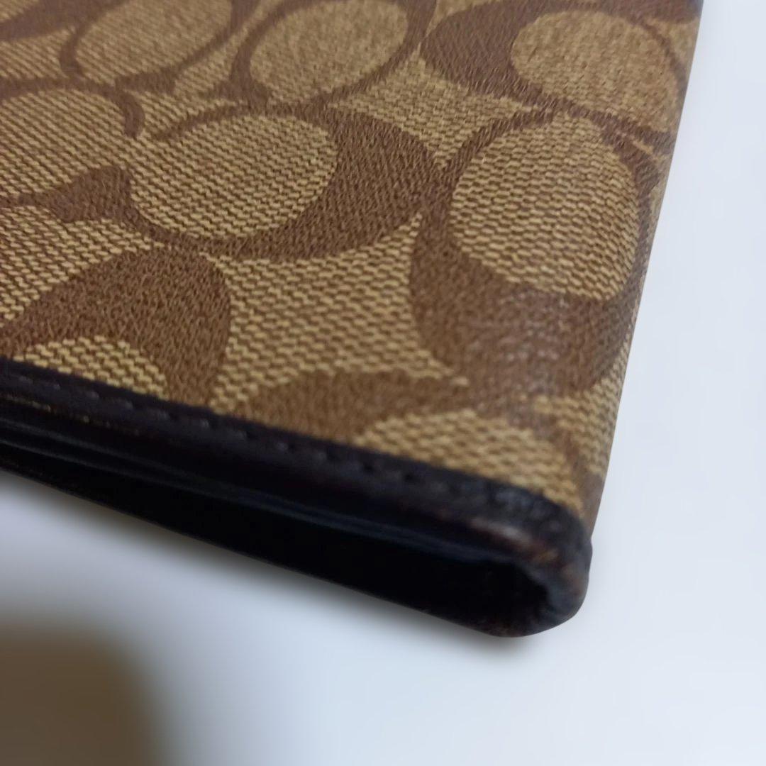 (美品) COACH iPadケース シグネチャー柄 ブラウン