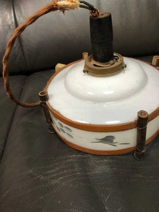 メ2819 大正浪漫が漂う電笠 照明　ハンドメイド