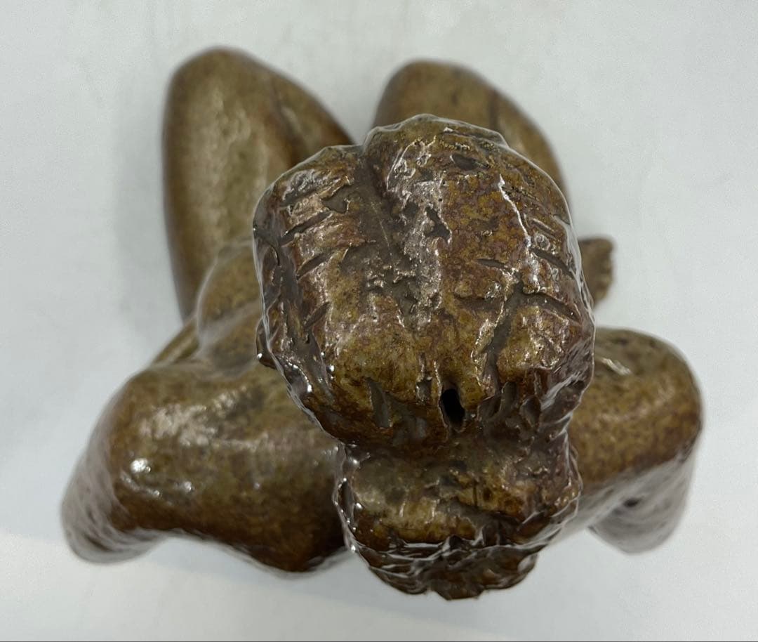 【104】★昭和初期の名工　陶彫作家　岡本錦朋先生　備前焼裸婦像★