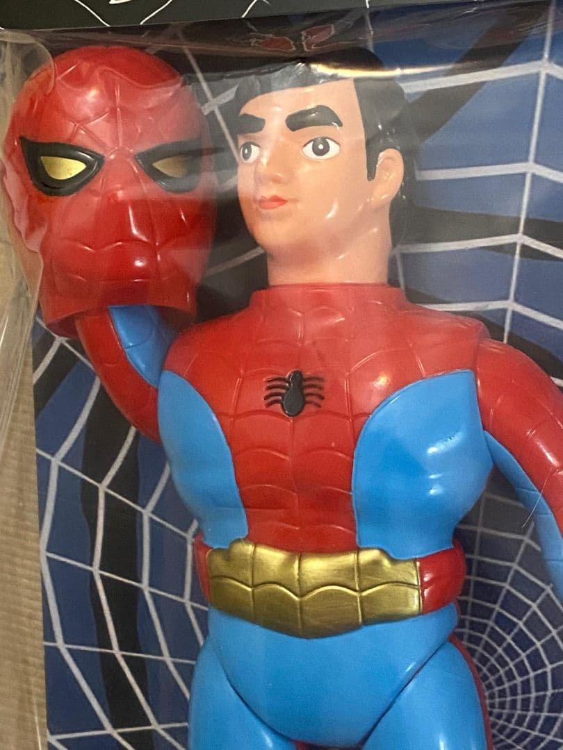 1978 スパイダーマン ソフビ　ポピー　SPIDERMAN 面取れ　25㎝