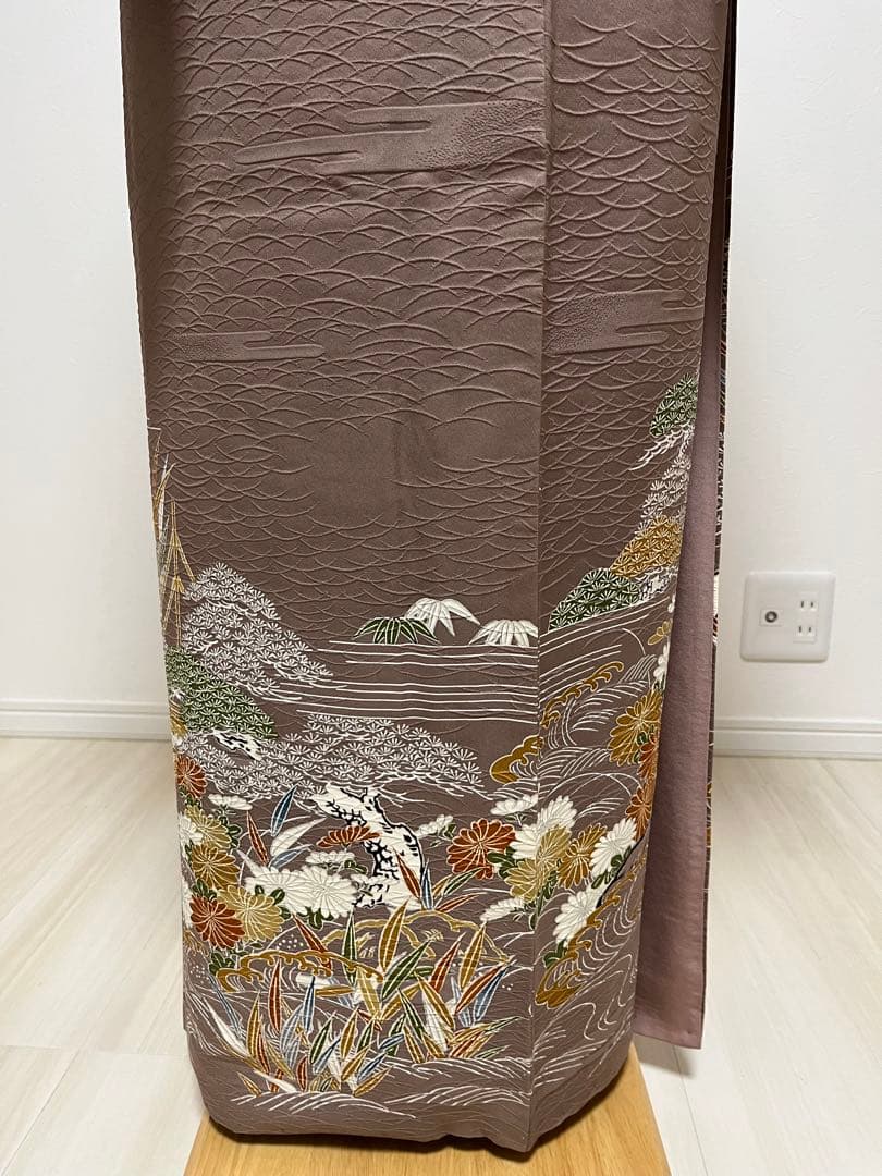 茶色の色留袖着物