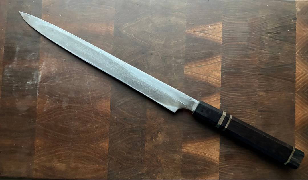 重房　霞　柳刃　270mm 9寸　包丁　和包丁　会津　黒檀　八角柄