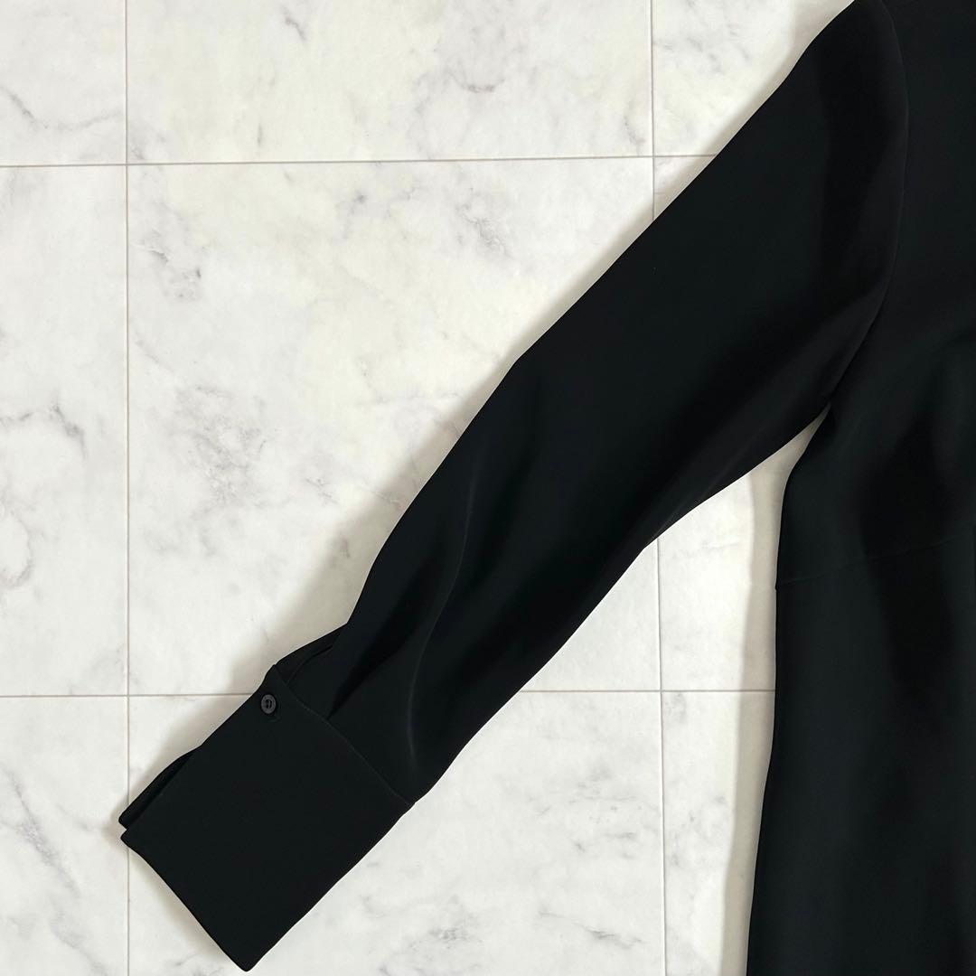 タグ付 エンフォルド ダブルサテンアシンメトリー ブラウス ブラック 38