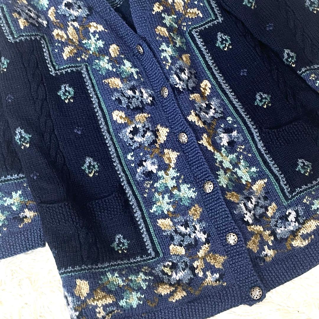 希少★LAURA ASHLEY ローラアシュレイ ニット カーディガン 刺繍