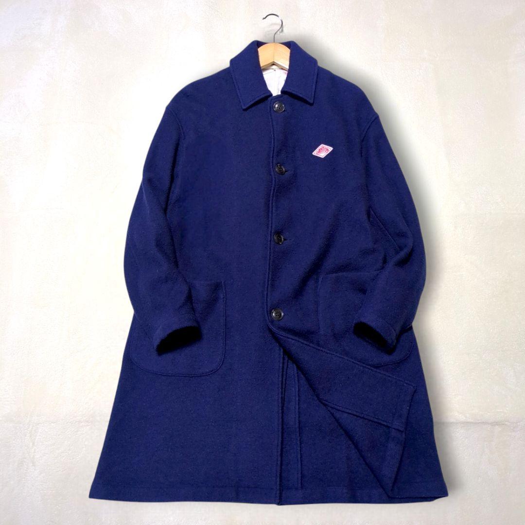 DANTON　ウールモッサ ブークレ シングルロングコート アウター　レディース