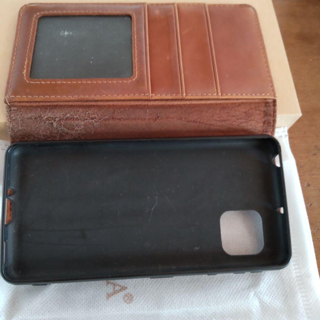 AQUOS sense4 スマホ本体とレザーカバー