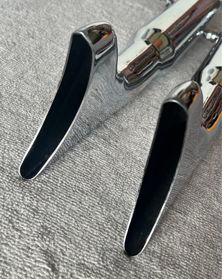 ハーレーダビッドソン　フィッシュテールマフラー テールパイプ クローム