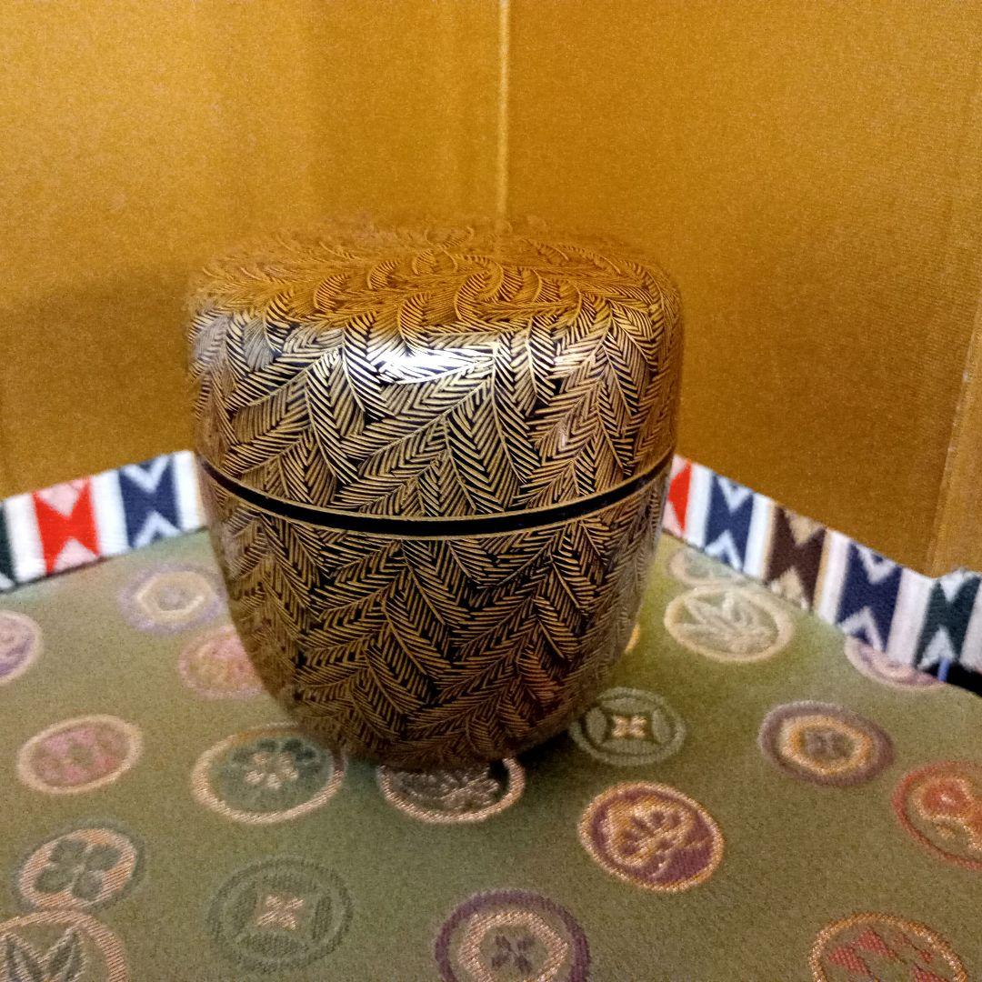 よっちゃん　棗　輪島塗　萬葉沈金　香雲造　共箱