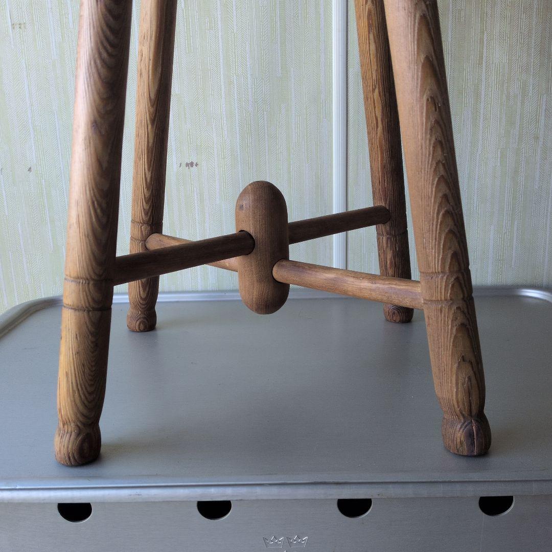 アンティークイギリス木製ラウンドスツール