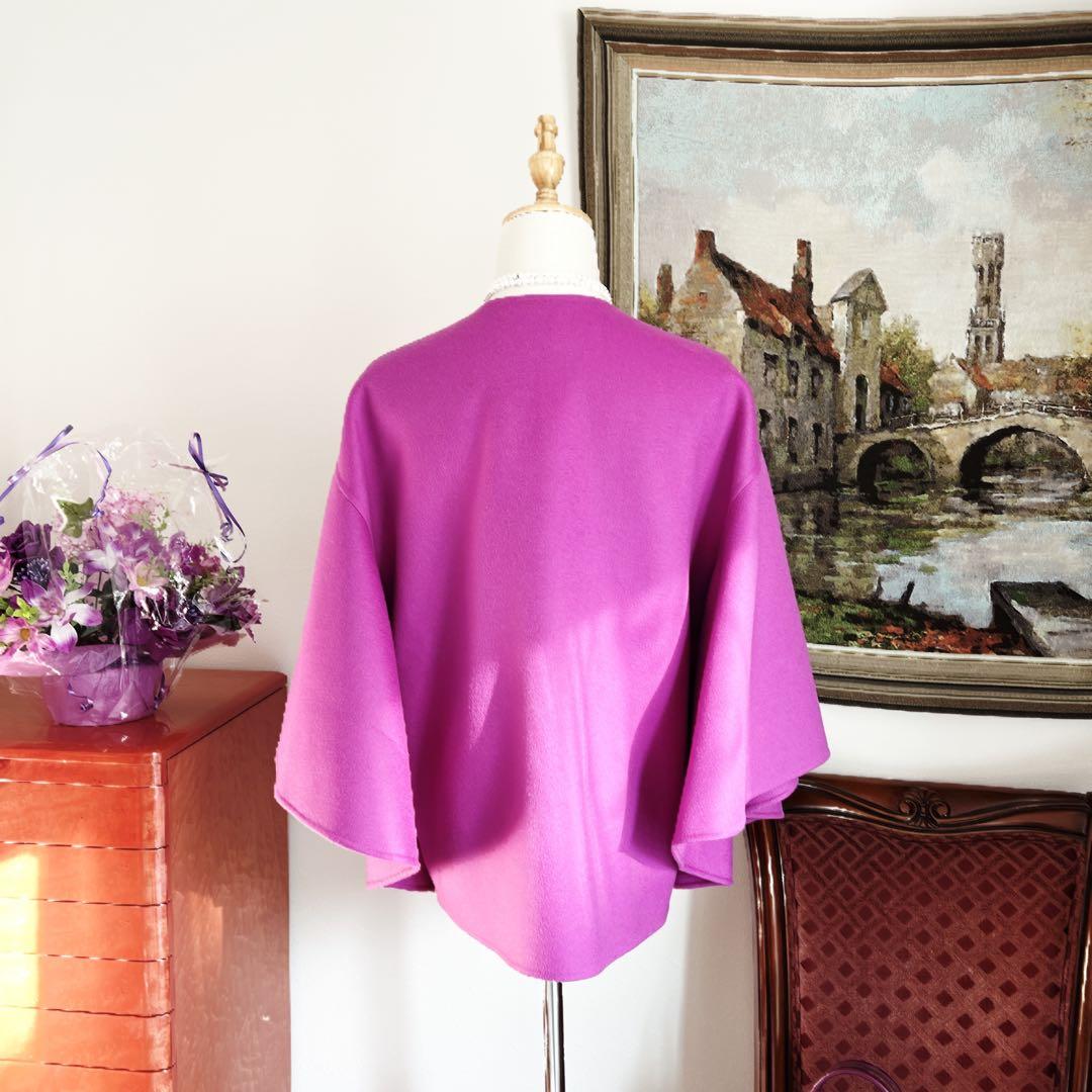 極美品　VALENTINOヴァレンティノ カシミヤ　コート　フリル　 ケープ