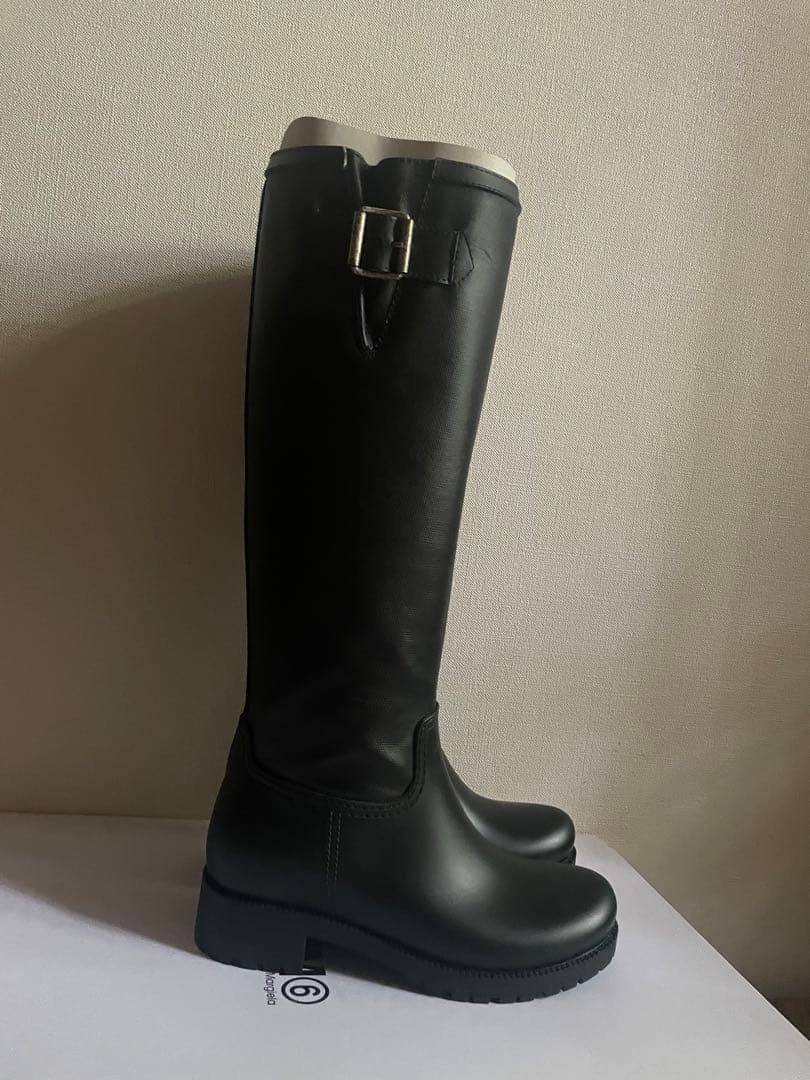 【未使用】MM6 レインブーツ 36 ブラック　ブーツ　マルジェラ