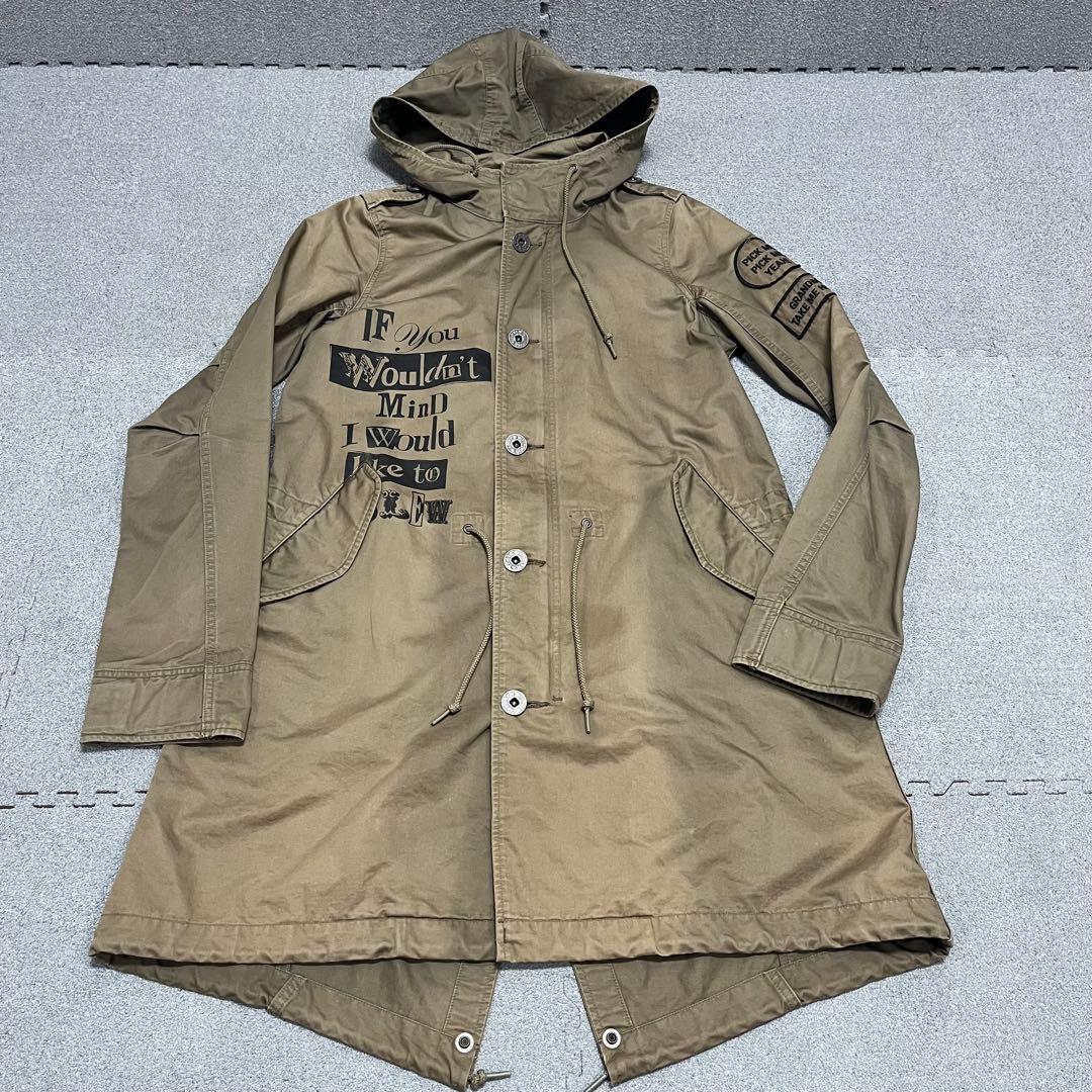966 HGカートコバーンフォト×パッチ満載グランジM51ミリタリーモッズパーカ