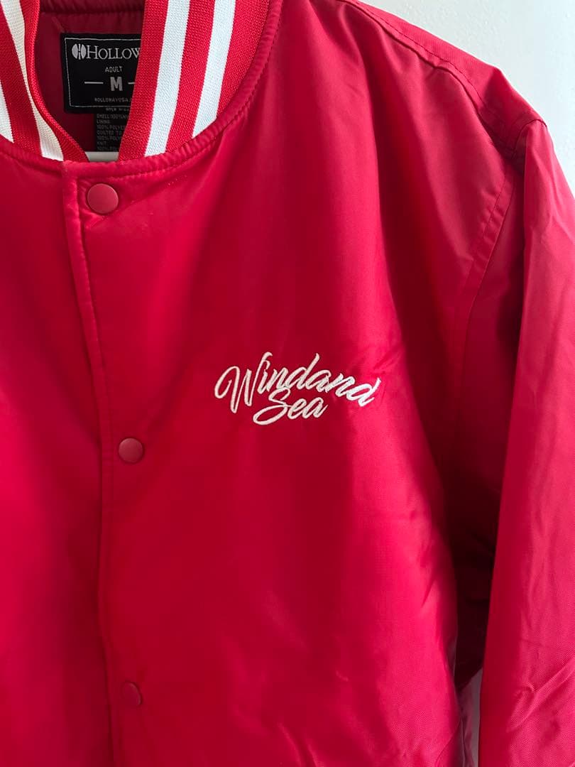 Wind and Sea スタジャン Mサイズ レッド