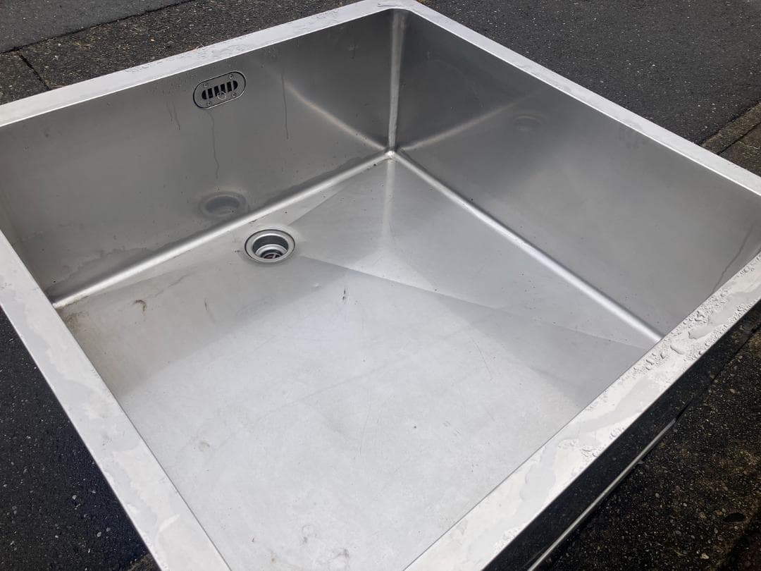 中古 大型 シンク キャスター付 水槽 1100X1100X800 ドッグバス