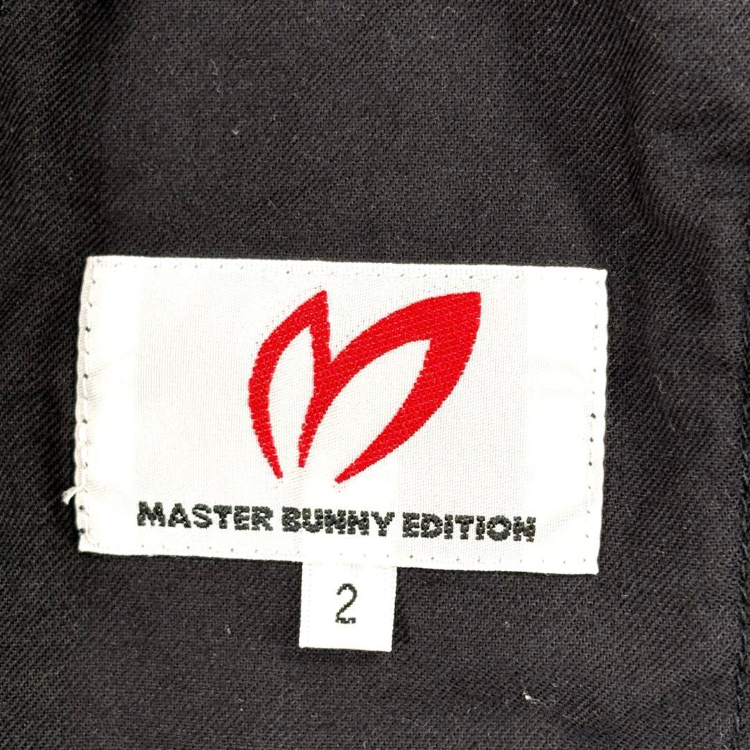 【マスターバニーエディション】ロングパンツ　花柄　黒x白　インナーガードル　L