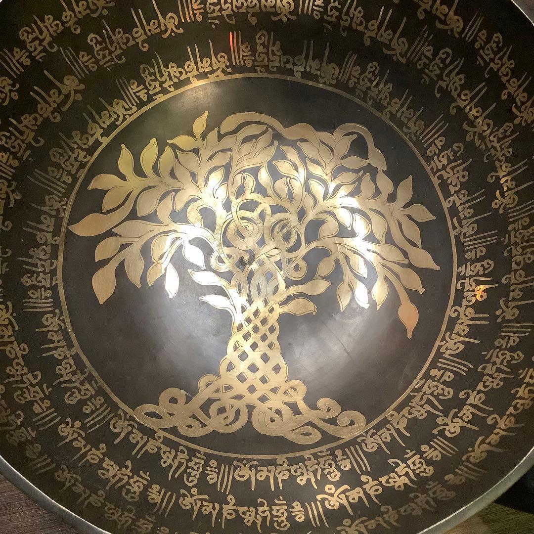 No8 チベット産 29cmチベタン 菩提樹 シンギングボウル