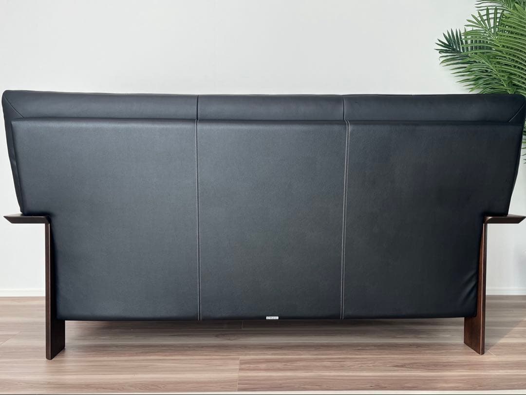 【美品】カリモク 3人掛けソファ　ダンテS　ブラック