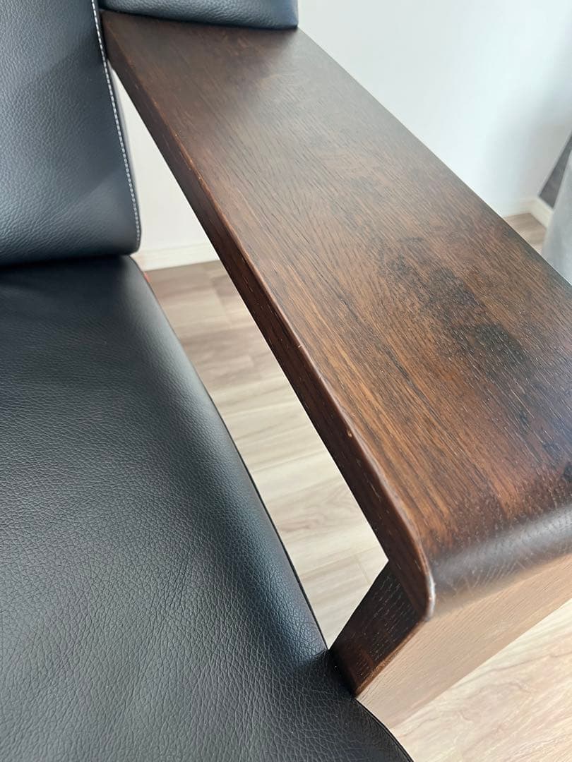 【美品】カリモク 3人掛けソファ　ダンテS　ブラック