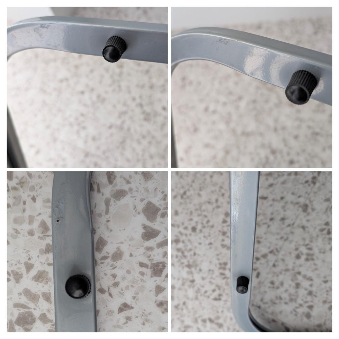 90s ビンテージ メタルフレーム ガラス テーブル スペースエイジ ポップ