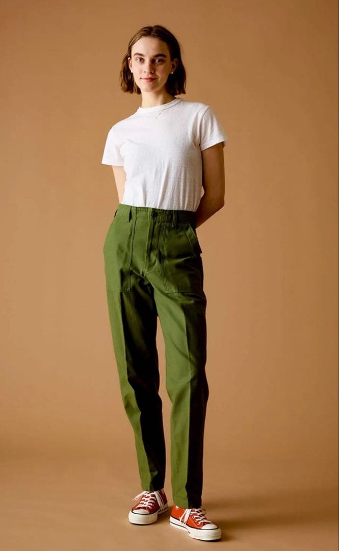 【試着のみ】シンゾーン　ベイカーパンツ　カーキ　32