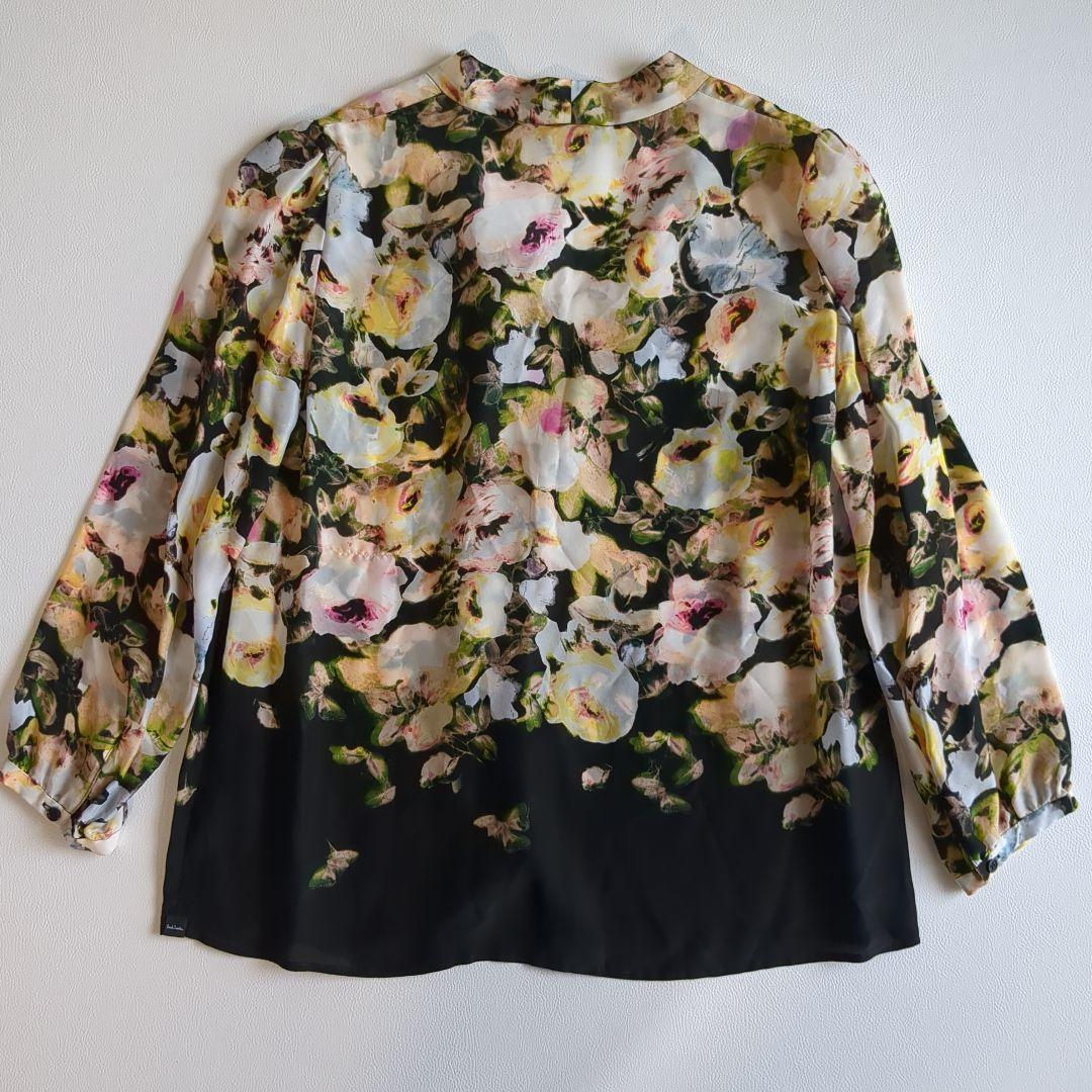 新品★ポールスミス ブラック ボウタイ ブラウス 花柄 44