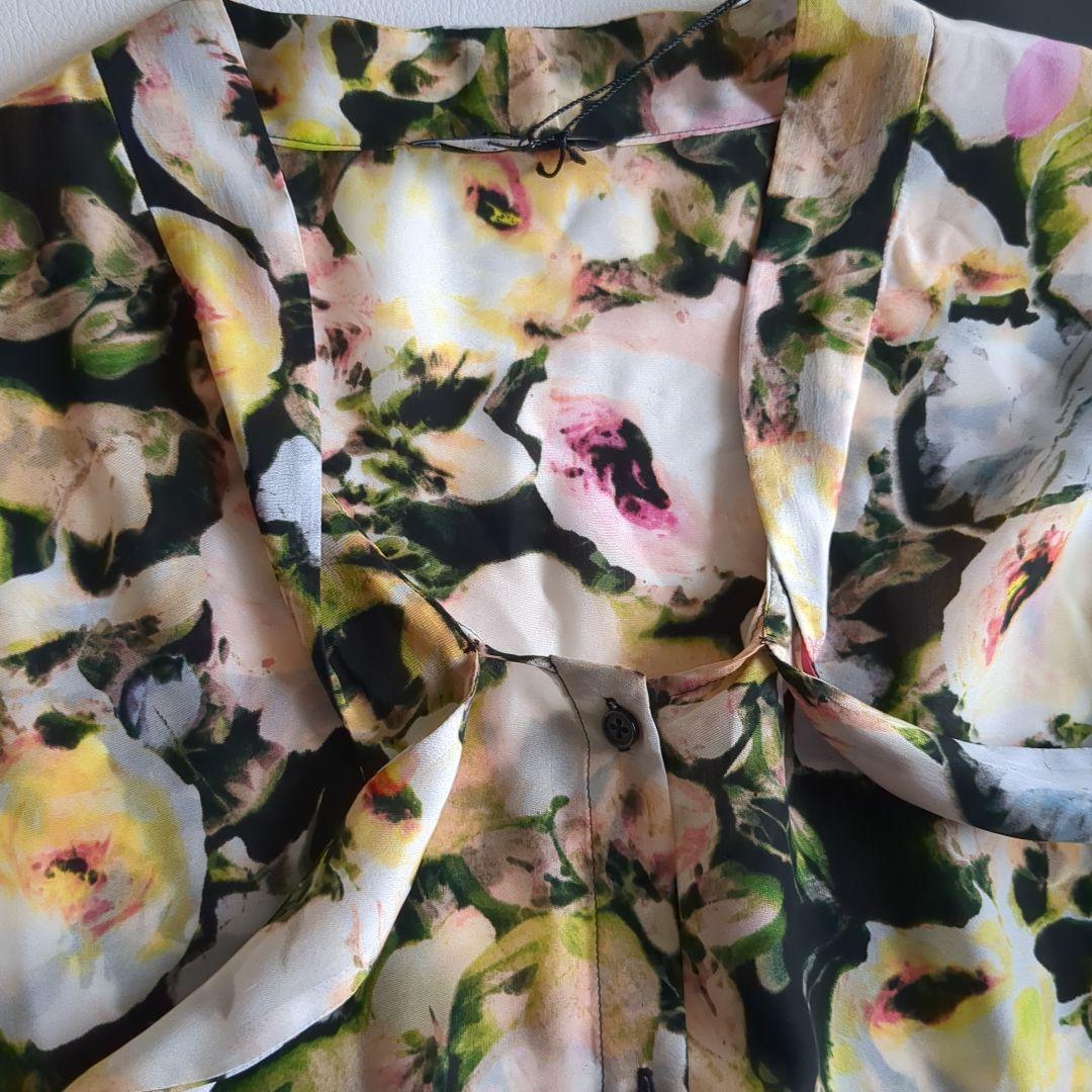 新品★ポールスミス ブラック ボウタイ ブラウス 花柄 44