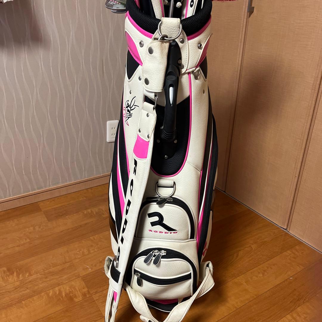 RODDICK キャディバッグ ホワイト/ピンク