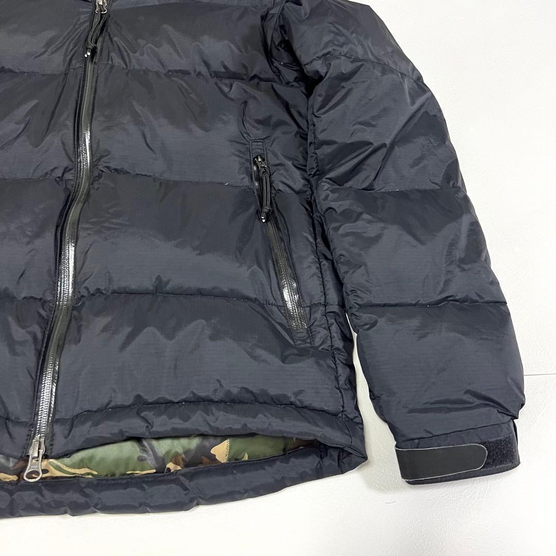 NANGA オーロラダウンジャケット フード カモフラ 迷彩 ブラック S