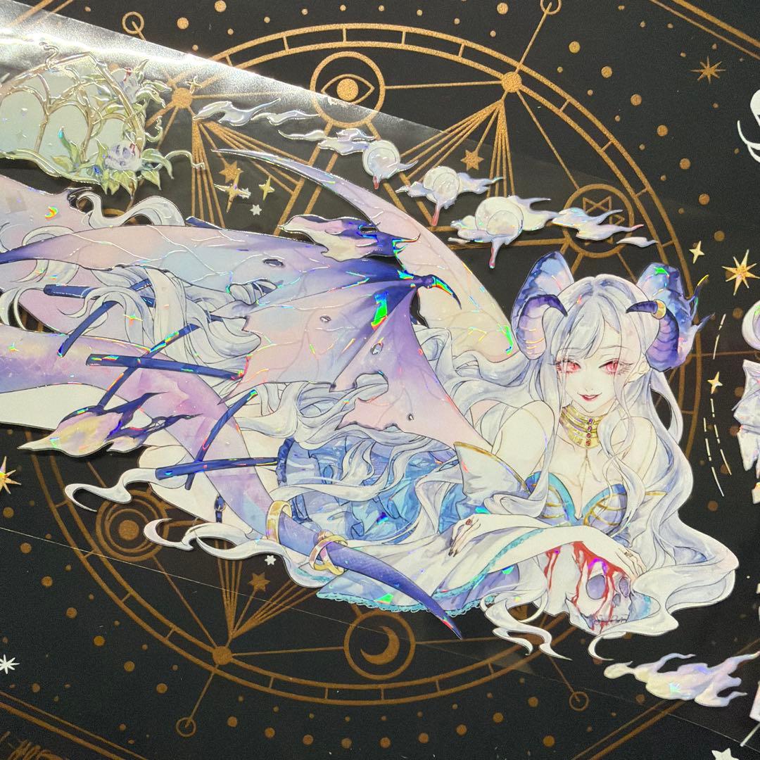 【8971】海外　マステ　中古巻　貝殻光マスキングテープ　吸血鬼　人物系