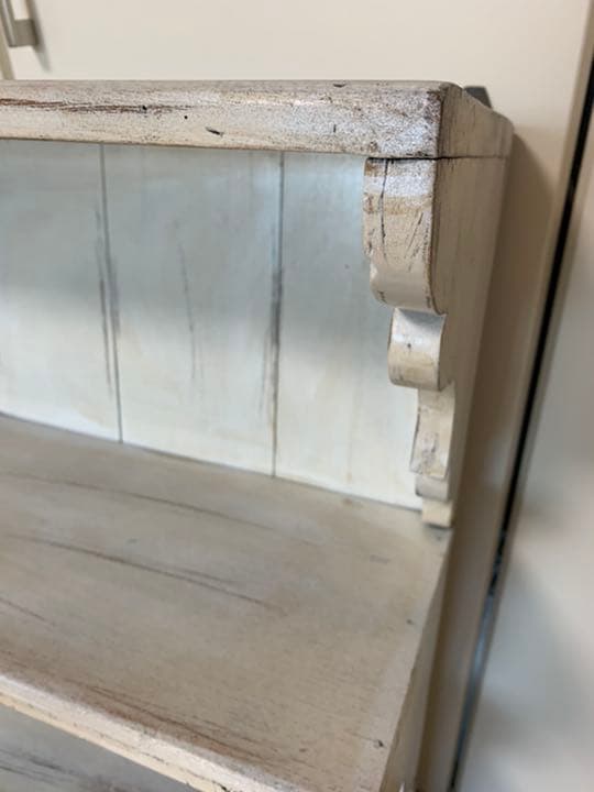 アンティーク　ウォールラック　シャビー　ホワイト　棚 壁掛け