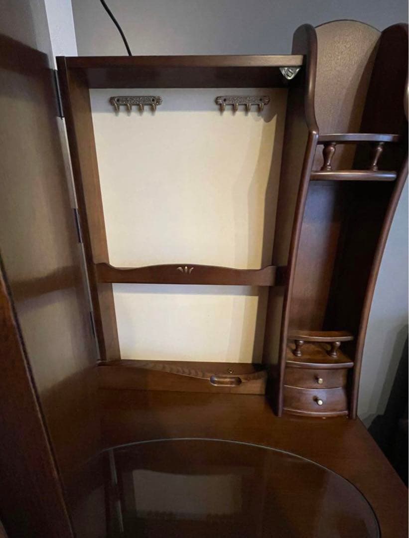 【しまじろう】木製一面鏡ドレッサー