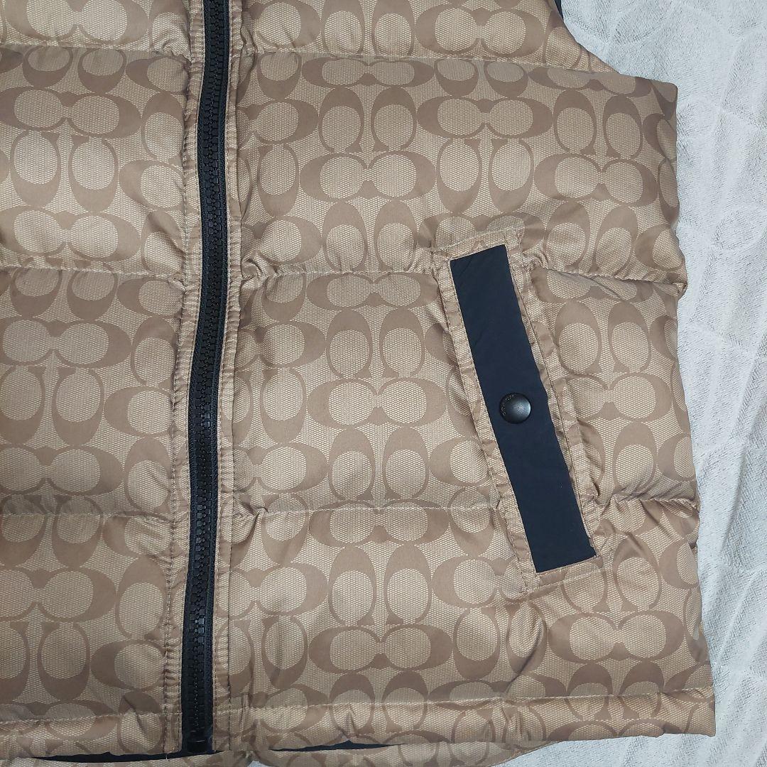 COACH ダウンベスト ベージュ/ブラック