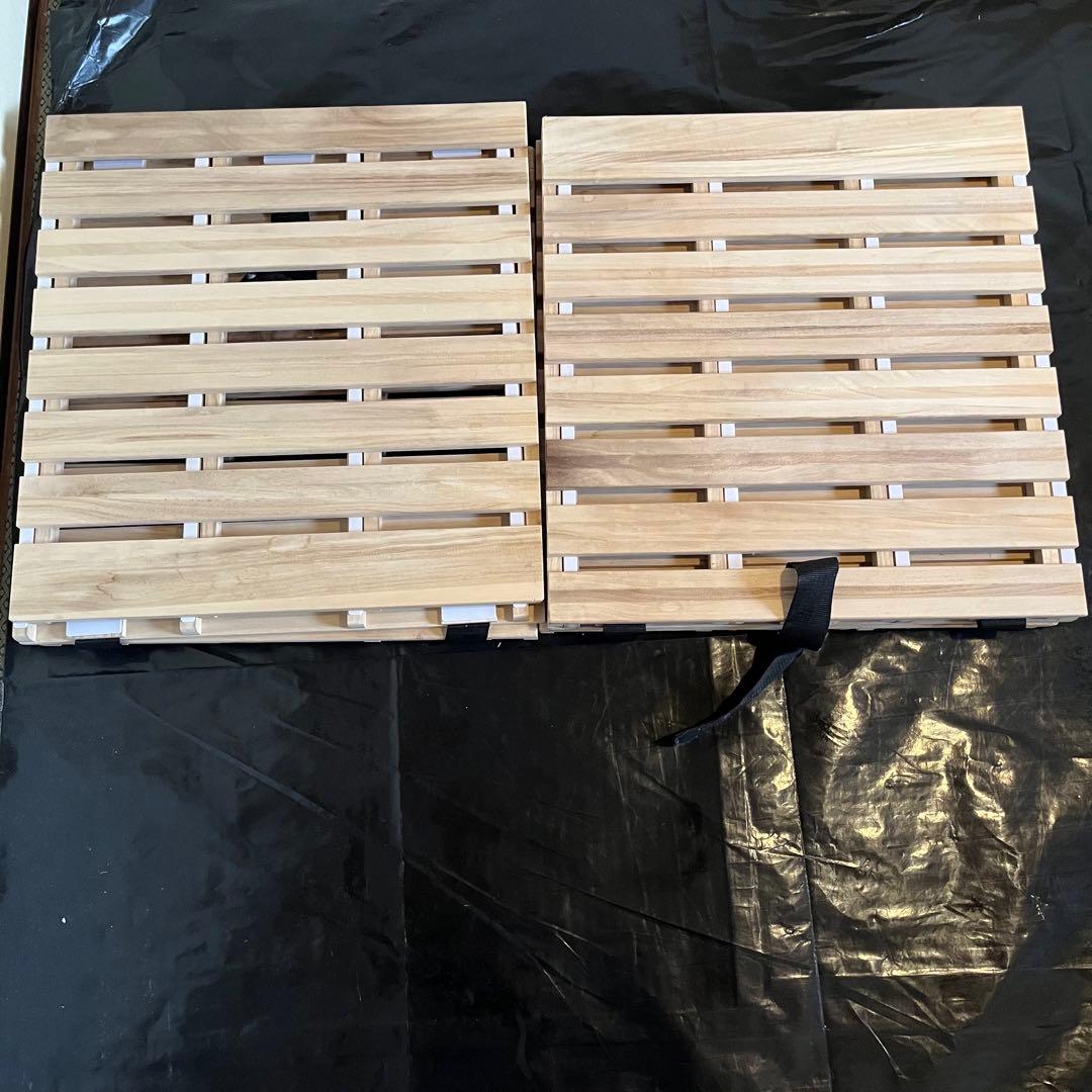 (美品：即日発送)定価12000/三つ折りすのこマット/セミダブル