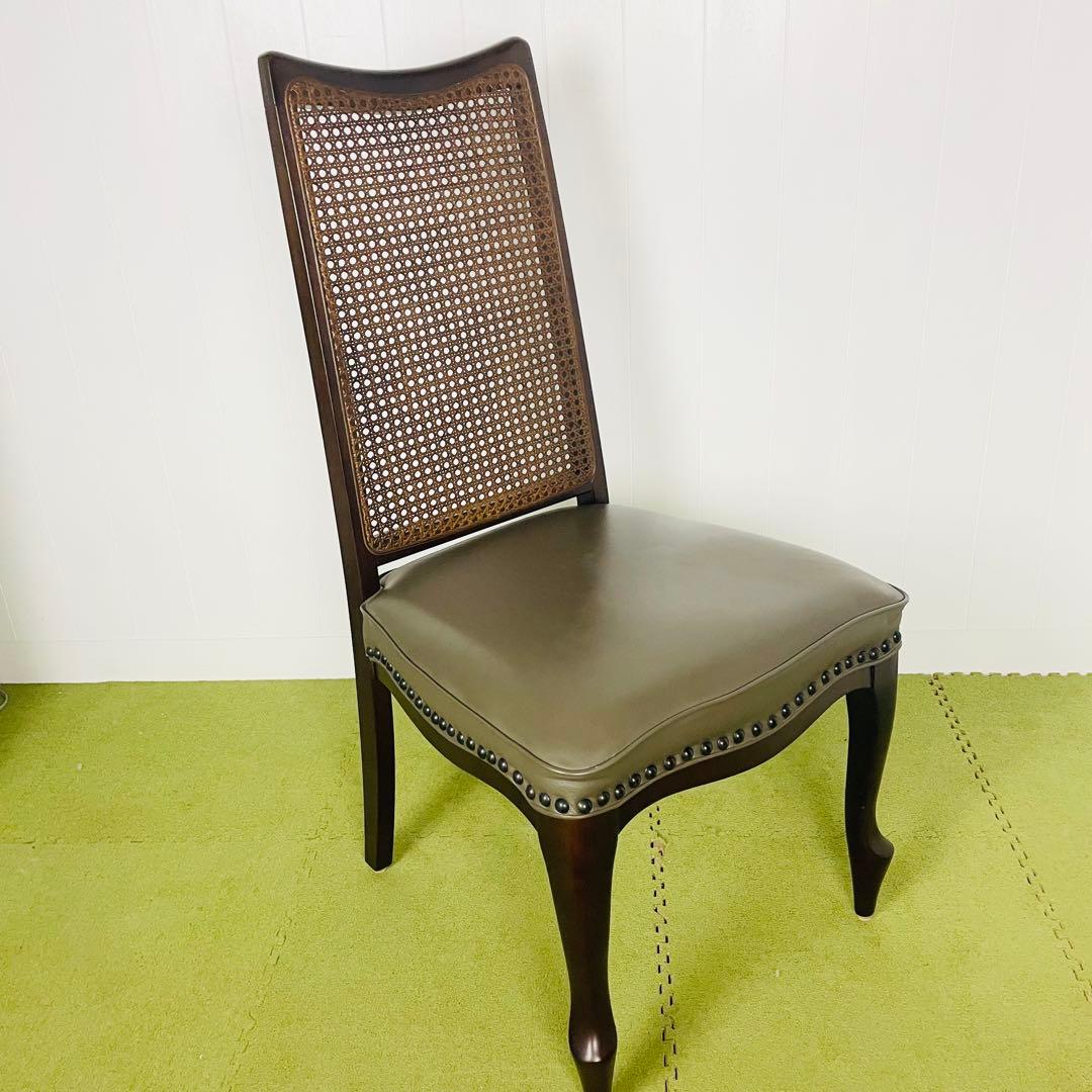 maruni マルニ ダイニングチェア ベルサイユ猫脚 籐 ハイバック④/④