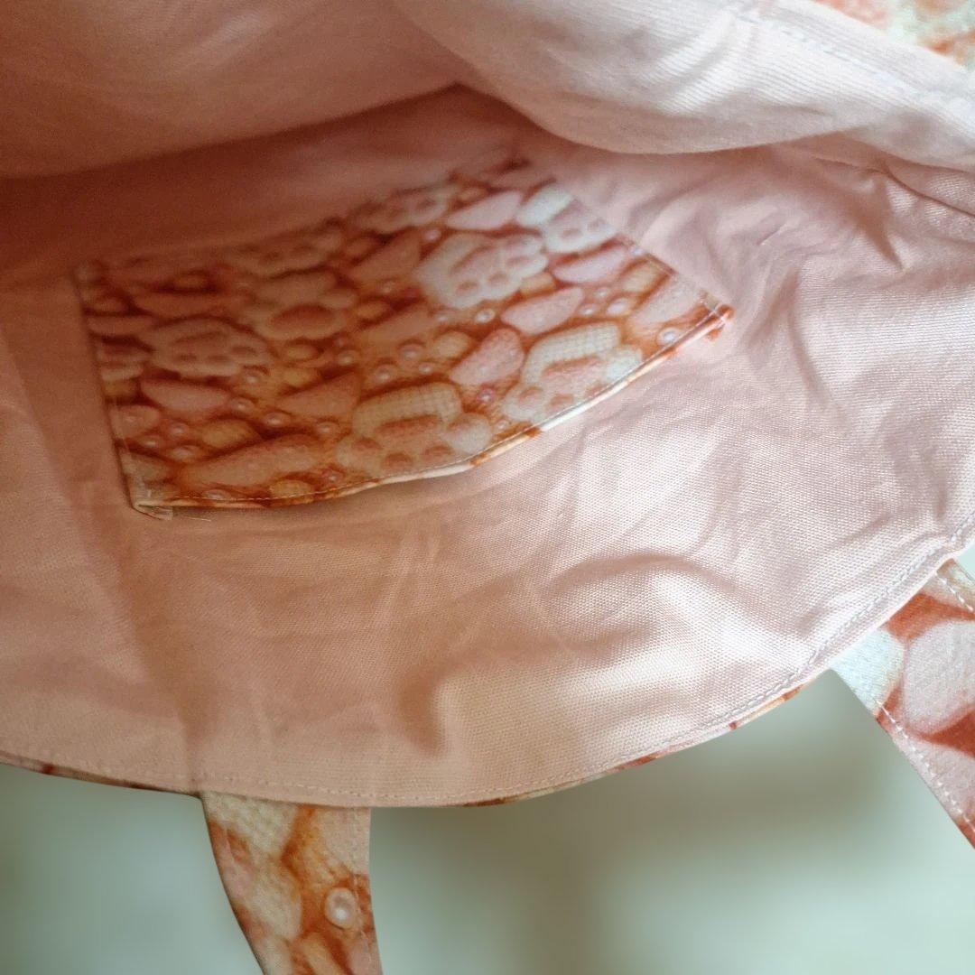 激レアねこパネル生地　ハンドメイド　ミニバック　まちなしバッグ　ポーチ