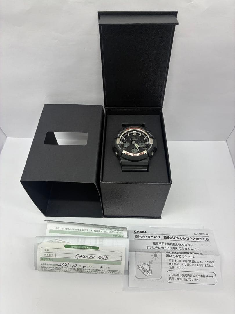 美品CASIO G-SHOCK GAW-100-1AJF 腕時計 電波ソーラー