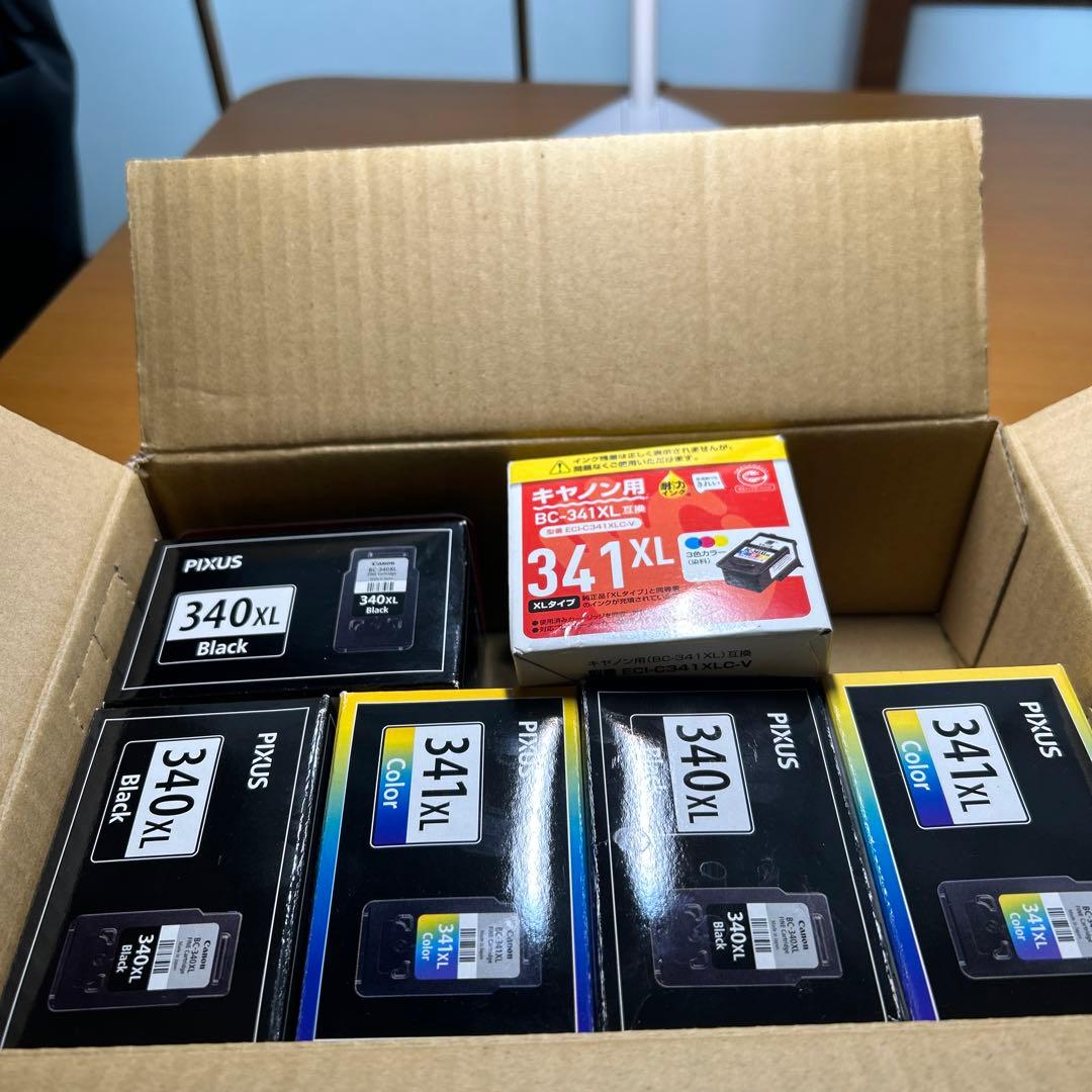 純正Canon BC-340XL BC-341XL 5個　非純正1個
