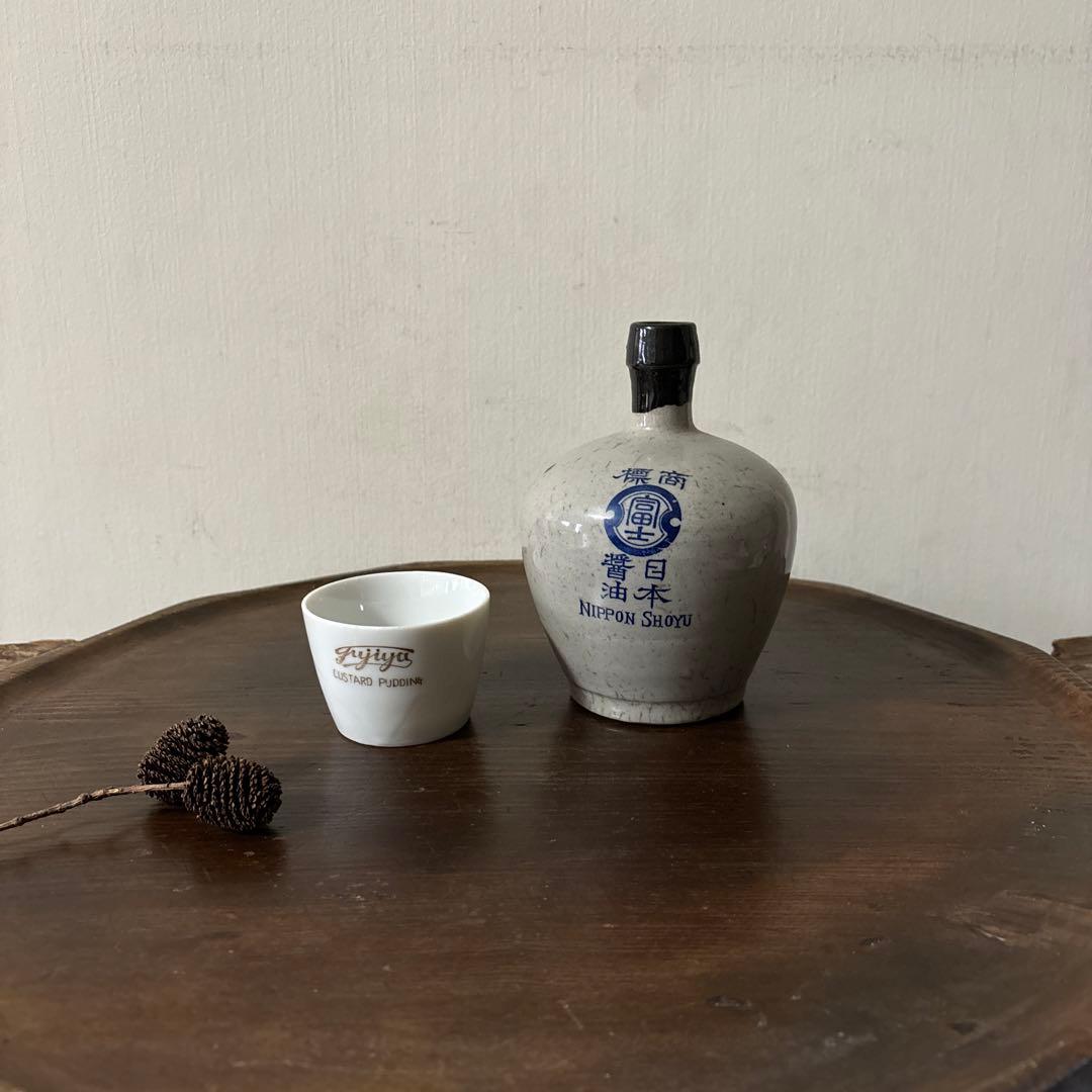 日本醤油　富士　肥前　金富良　アンティーク　徳利　酒器　古道具　花器　検:李朝