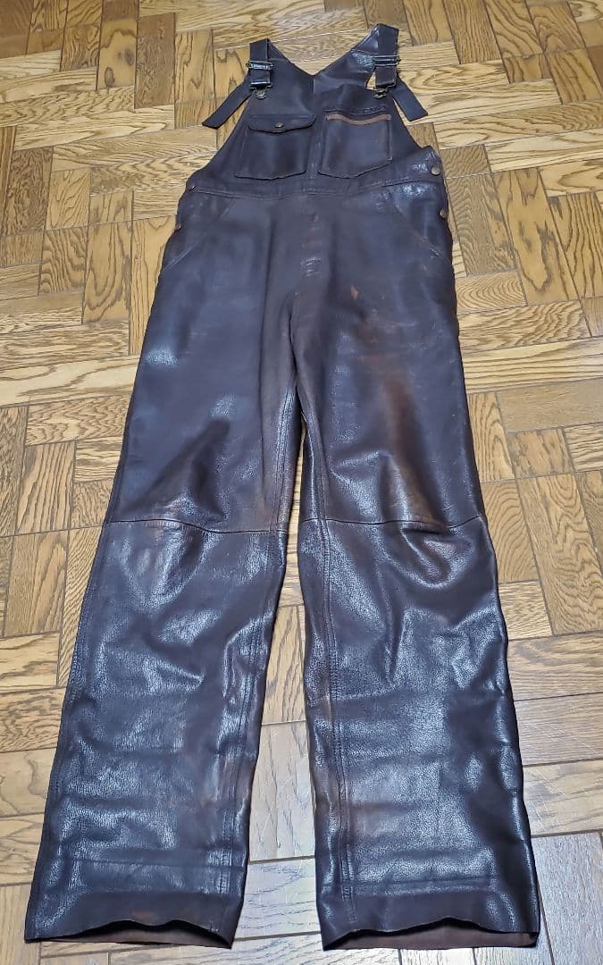 90年代レザーオーバーオール